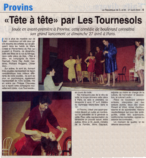 coupure de journal  Provins 